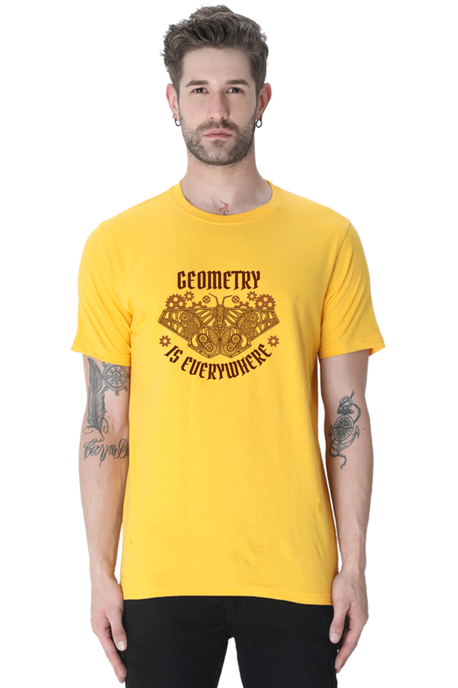 Geometry Moth Printed T-Shirt For Men - WowWaves - 8