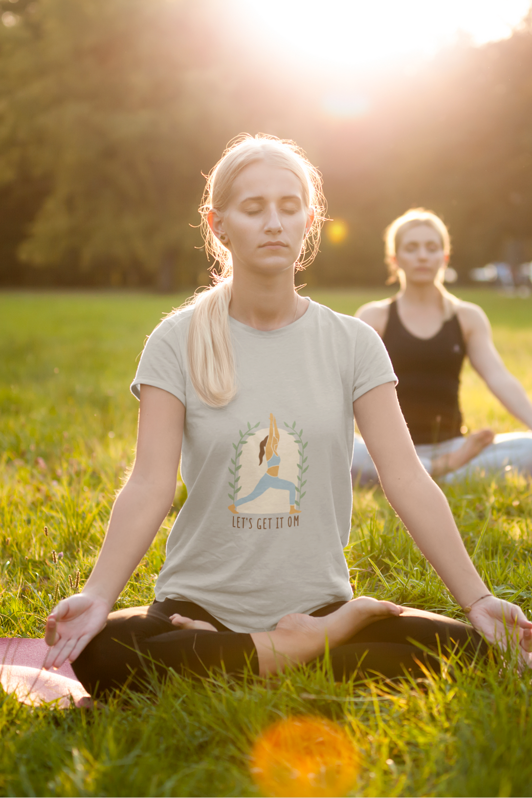 Yoga With Om Printed T-Shirt For Women - WowWaves - 3
