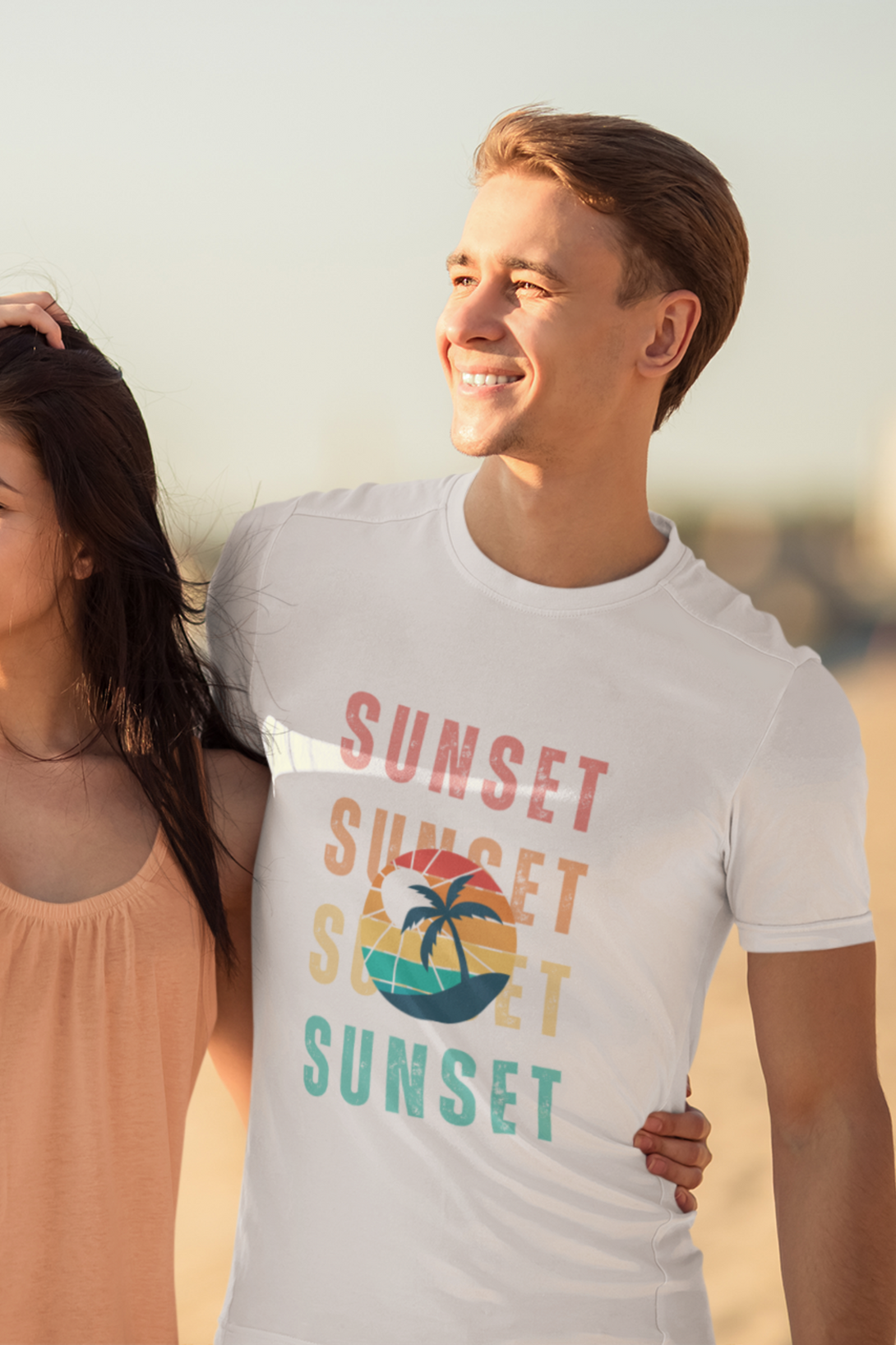 Breathtaking Sunset Printed T-Shirt For Men - WowWaves - 2