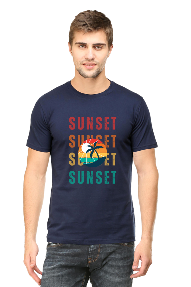 Breathtaking Sunset Printed T-Shirt For Men - WowWaves - 8