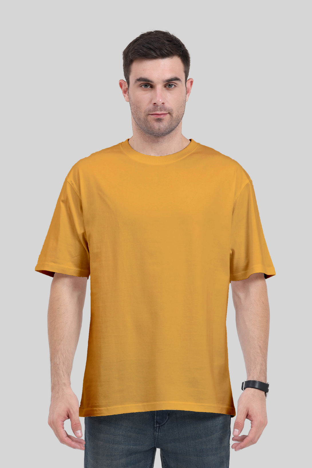 Golden Yellow Oversized T-Shirt For Men - WowWaves