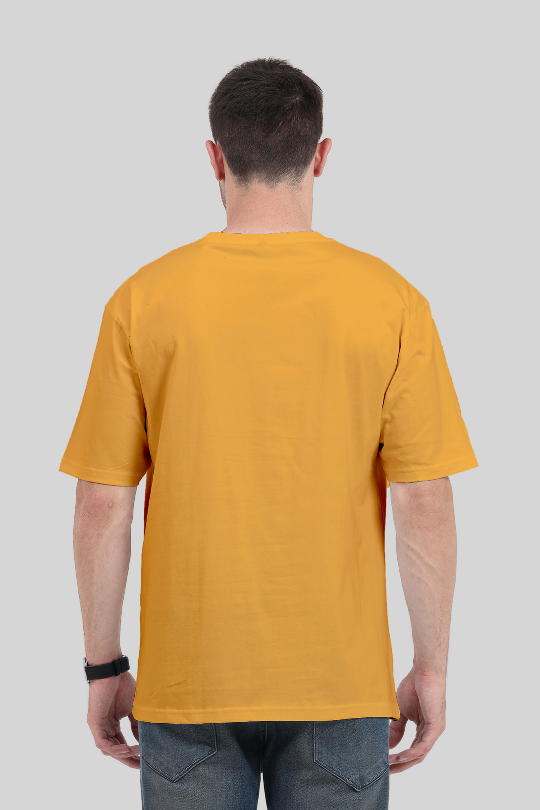 Golden Yellow Oversized T-Shirt For Men - WowWaves - 1