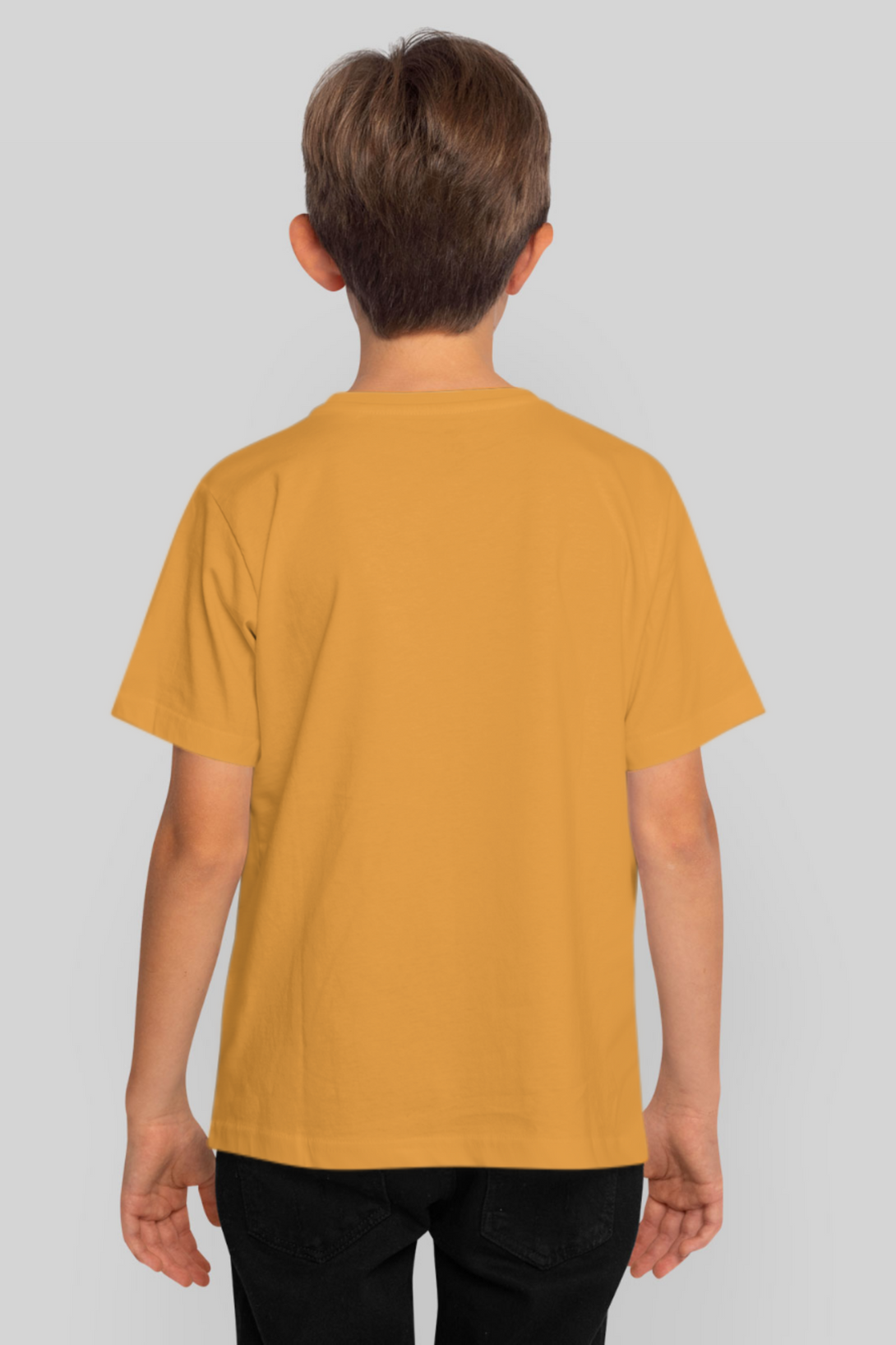 Golden Yellow T-Shirt For Boy - WowWaves - 2