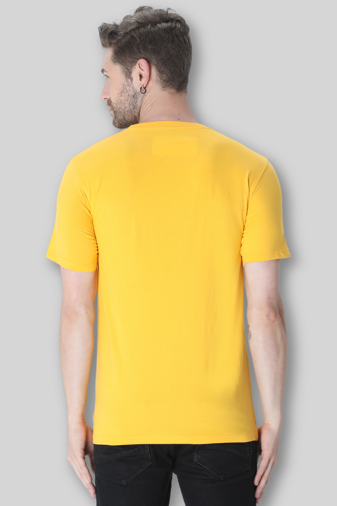 Golden Yellow T-Shirt For Men - WowWaves - 3