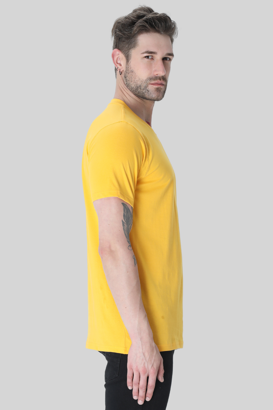 Golden Yellow T-Shirt For Men - WowWaves - 1