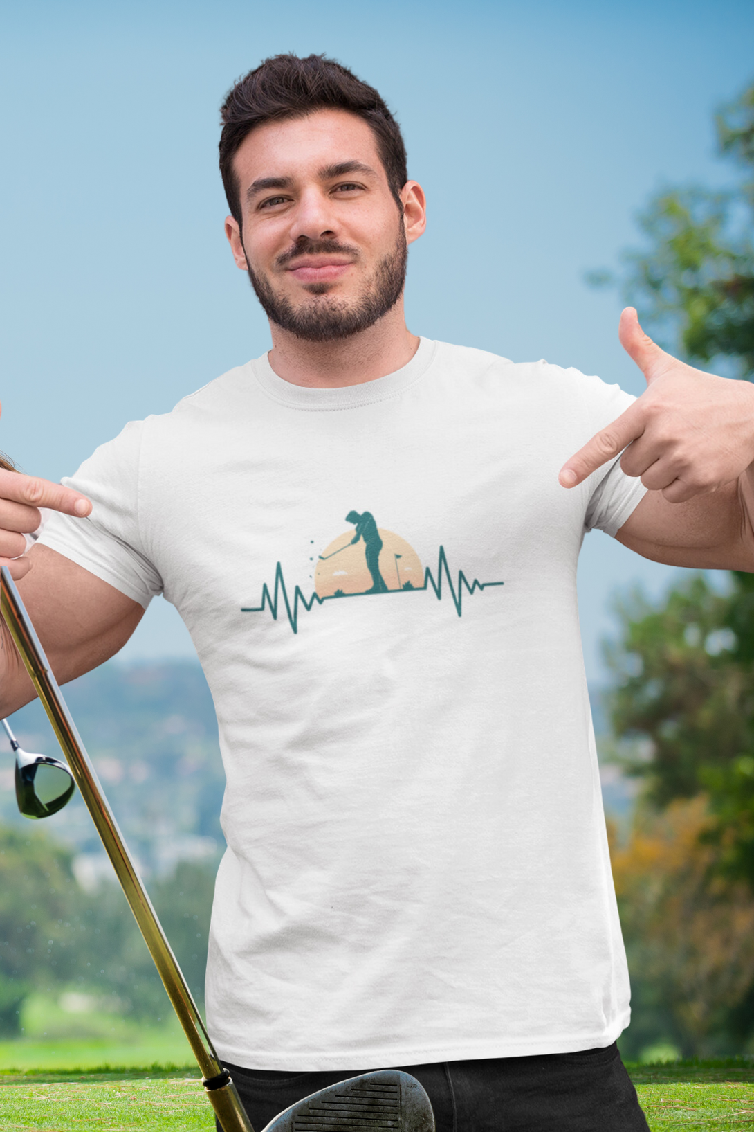 Golf Pulse Printed T-Shirt For Men - WowWaves - 5
