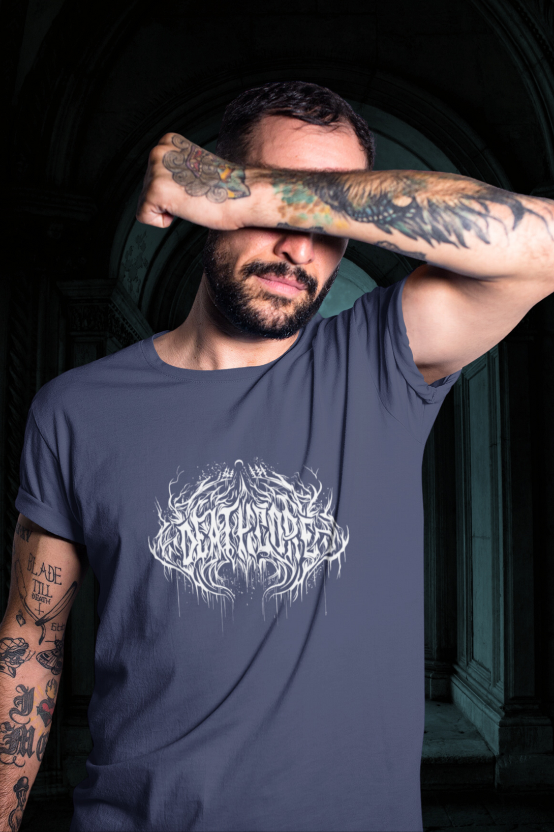 Gothic Deathcore Printed T-Shirt For Men - WowWaves