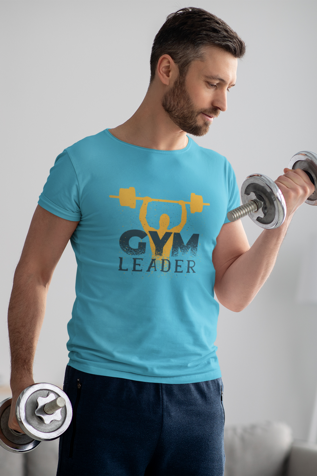 Gym Leader Printed T-Shirt For Men - WowWaves - 5
