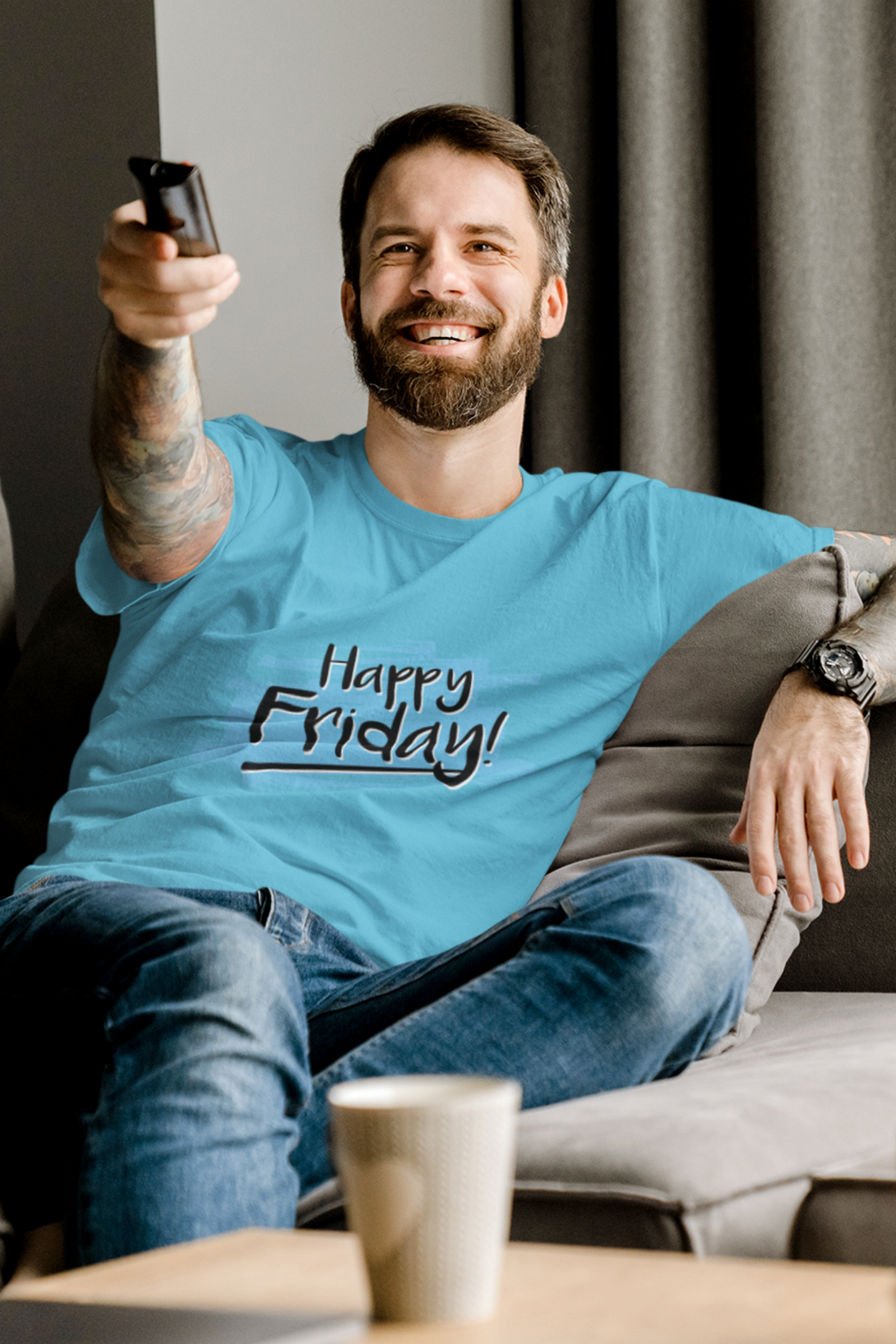 Happy Friday Printed T-Shirt For Men - WowWaves