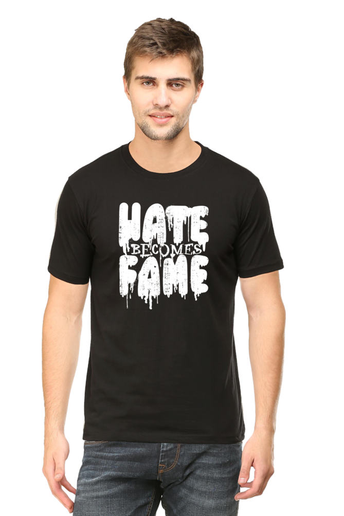 Hate Become Fame Printed T-Shirt For Men - WowWaves - 9