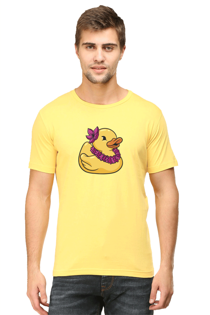 Hawaiian Duck Printed T-Shirt For Men - WowWaves - 8