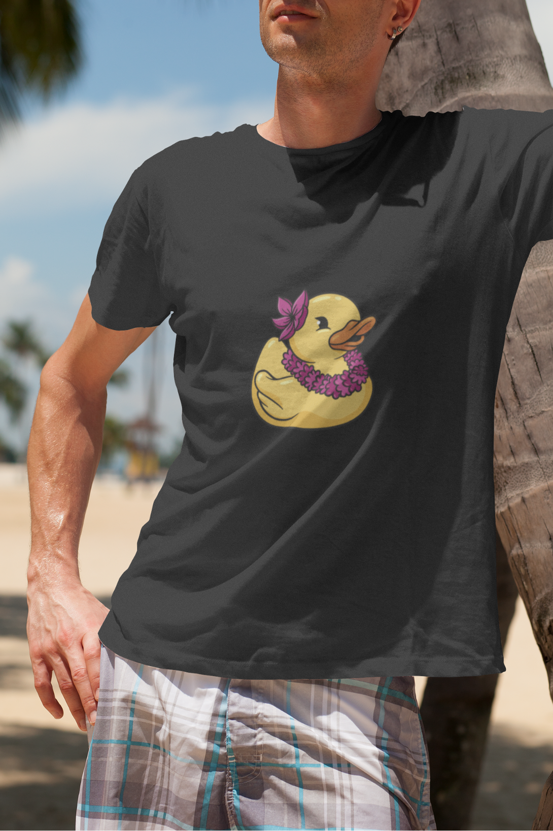 Hawaiian Duck Printed T-Shirt For Men - WowWaves - 11