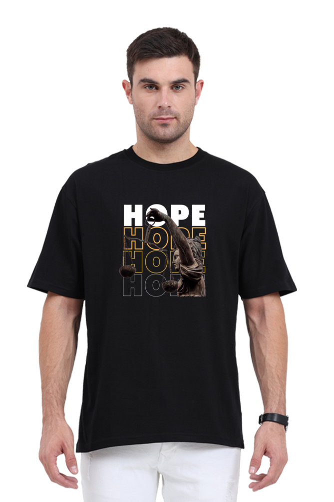 Hope And Harmony Printed Oversized T-Shirt For Men - WowWaves - 7