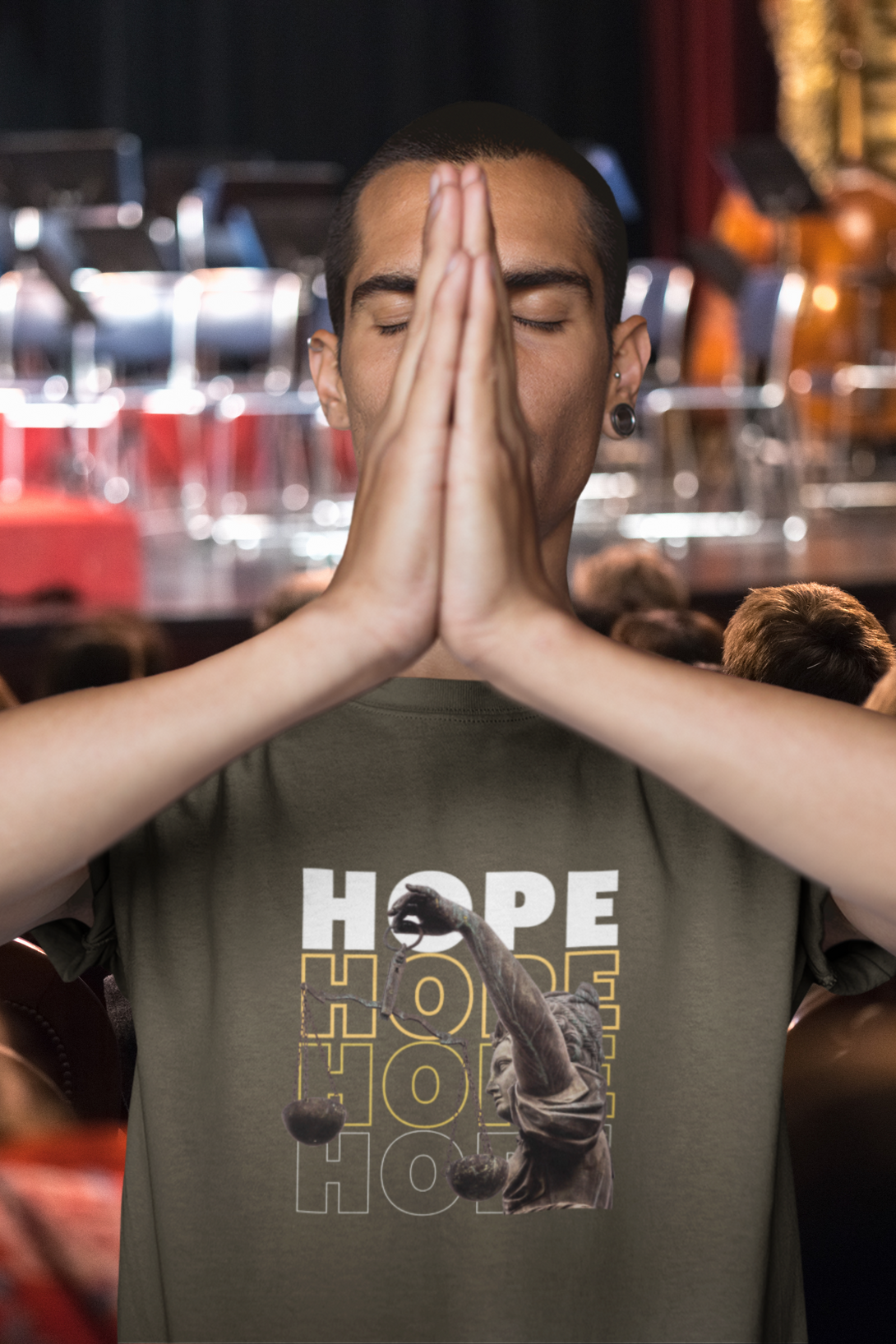 Hope And Harmony Printed T-Shirt For Men - WowWaves - 3