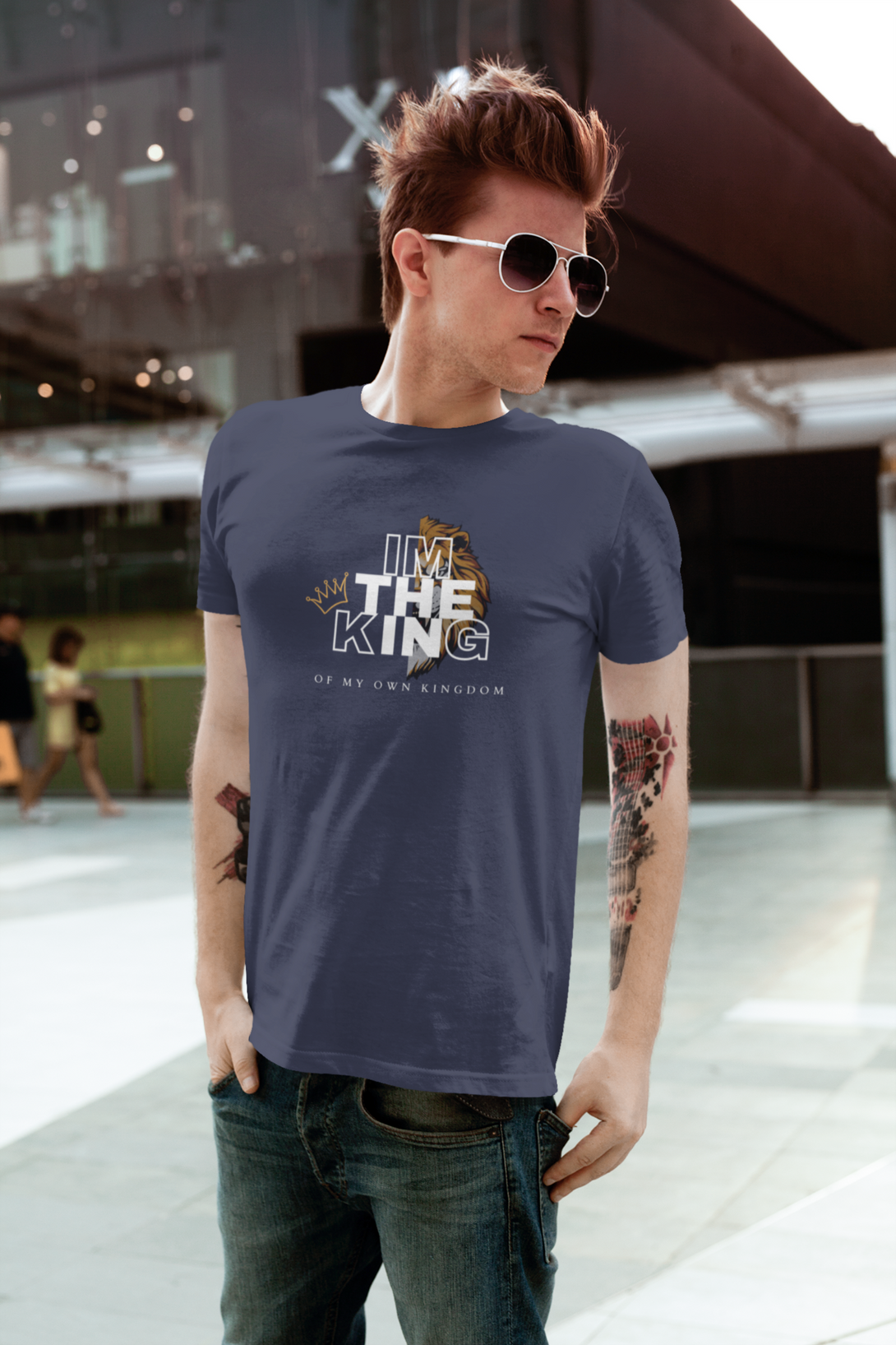 King Of My Kingdom Printed T-Shirt For Men - WowWaves - 6