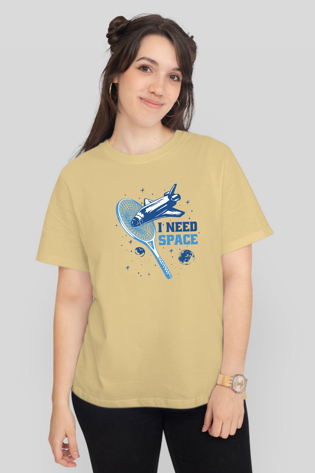 I Need Space Printed T-Shirt For Women - WowWaves - 9