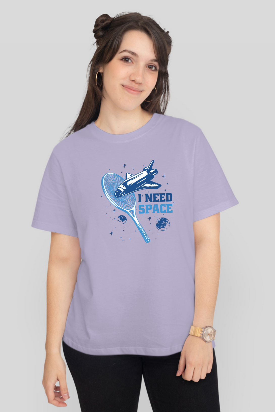 I Need Space Printed T-Shirt For Women - WowWaves - 8