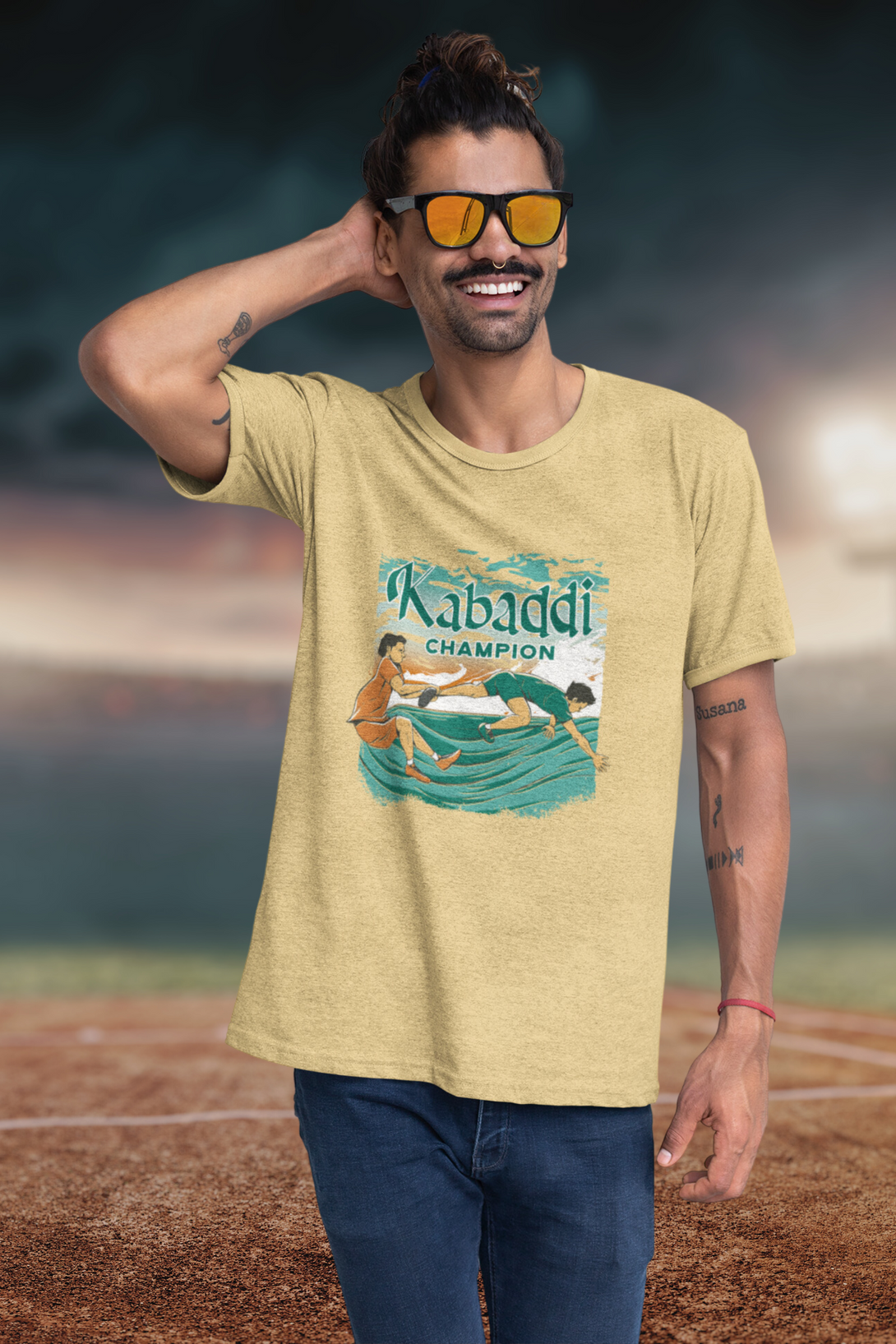 Kabaddi Champion Printed T-Shirt For Men - WowWaves - 5