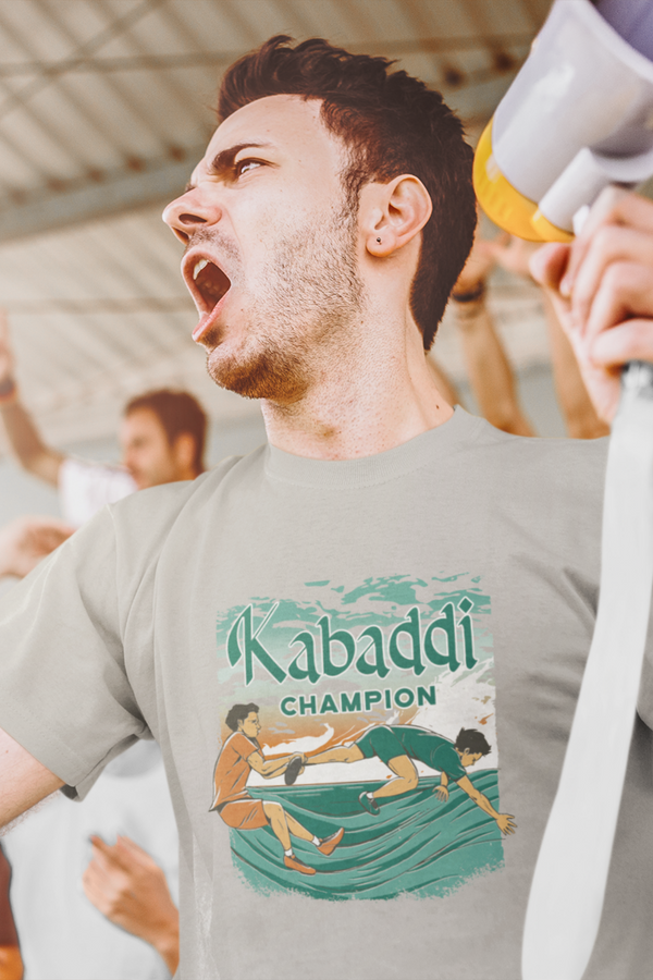 Kabaddi Champion Printed T-Shirt For Men - WowWaves