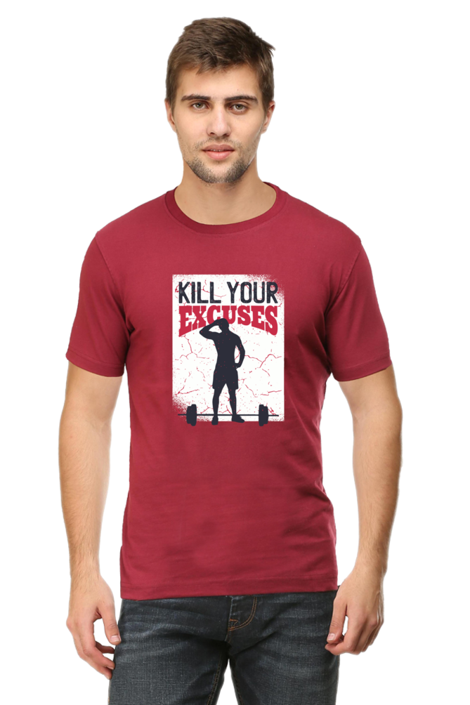 Kill Your Excuses Printed T-Shirt For Men - WowWaves - 7