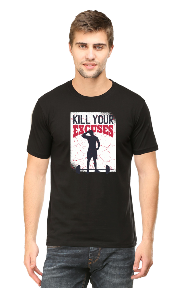 Kill Your Excuses Printed T-Shirt For Men - WowWaves - 9