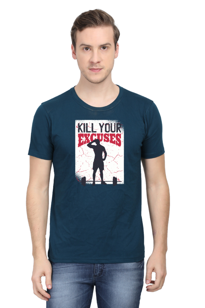Kill Your Excuses Printed T-Shirt For Men - WowWaves - 8