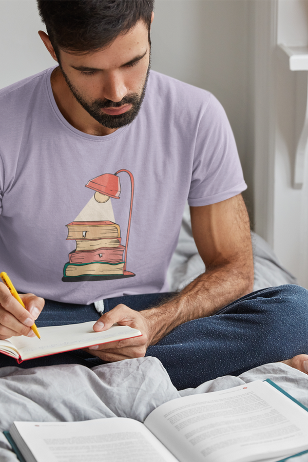 Lamp Of Knowledge Printed T-Shirt For Men - WowWaves