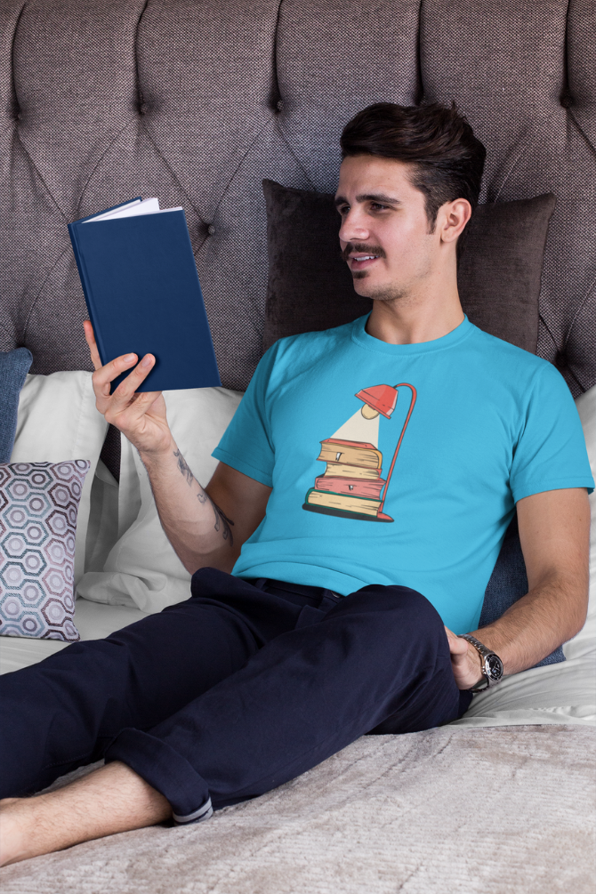 Lamp Of Knowledge Printed T-Shirt For Men - WowWaves - 4