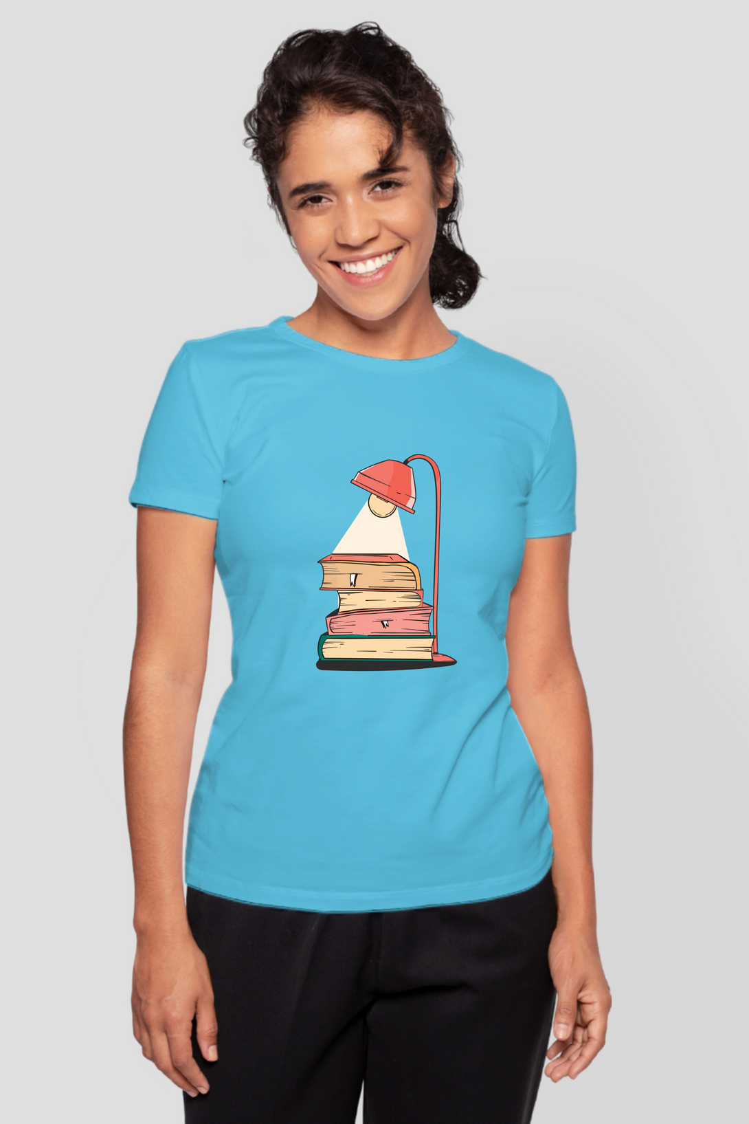 Lamp Of Knowledge Printed T-Shirt For Women - WowWaves - 9