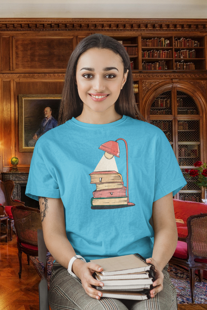 Lamp Of Knowledge Printed T-Shirt For Women - WowWaves - 8