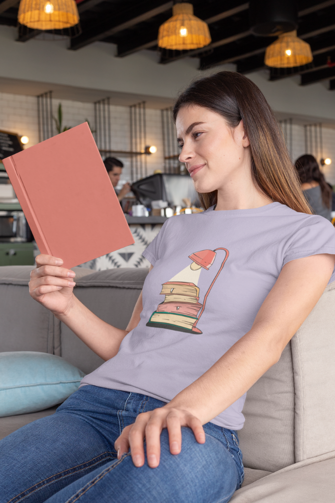 Lamp Of Knowledge Printed T-Shirt For Women - WowWaves - 3
