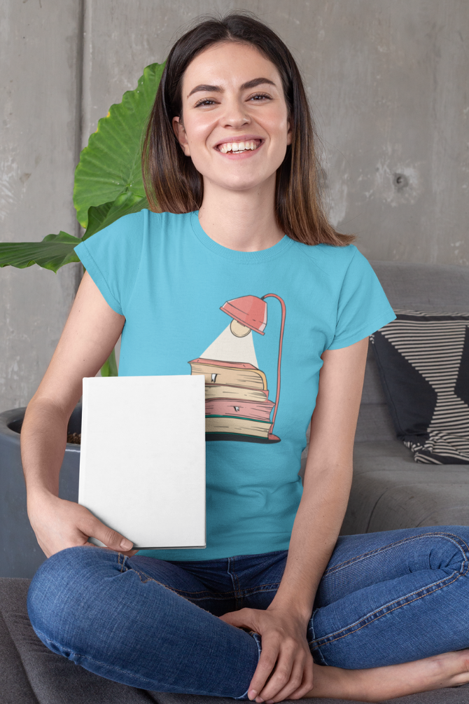Lamp Of Knowledge Printed T-Shirt For Women - WowWaves - 7
