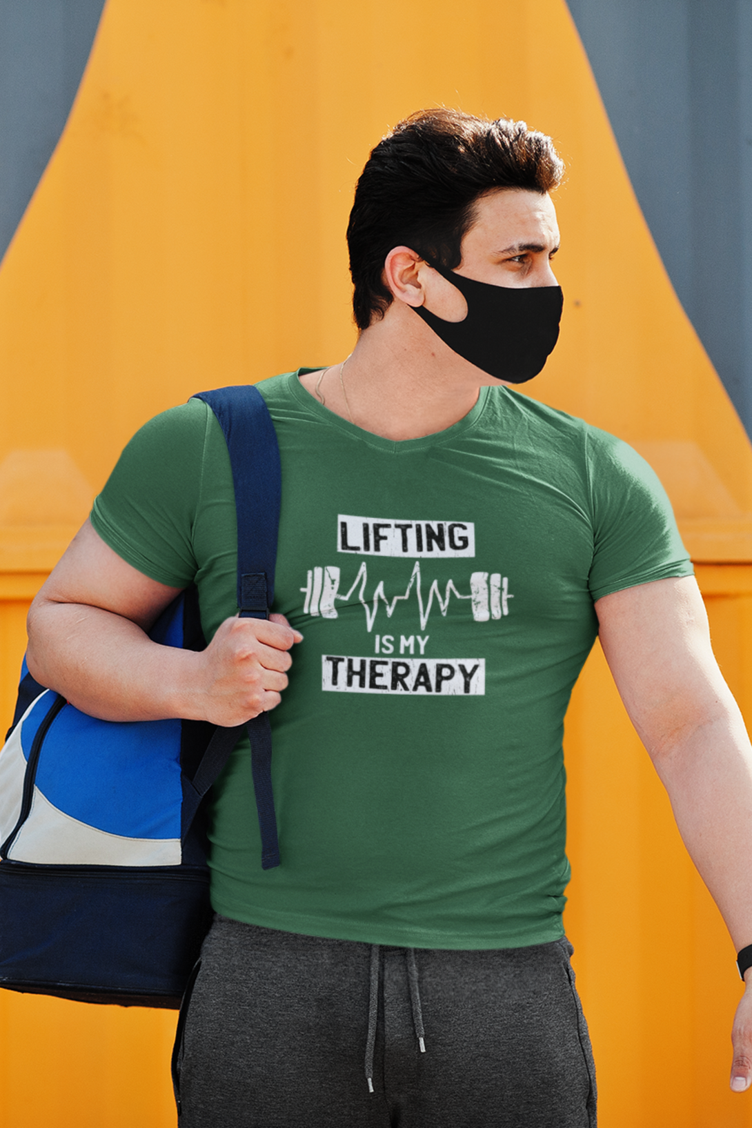 Lifting Is My Therapy Printed T-Shirt For Men - WowWaves - 6