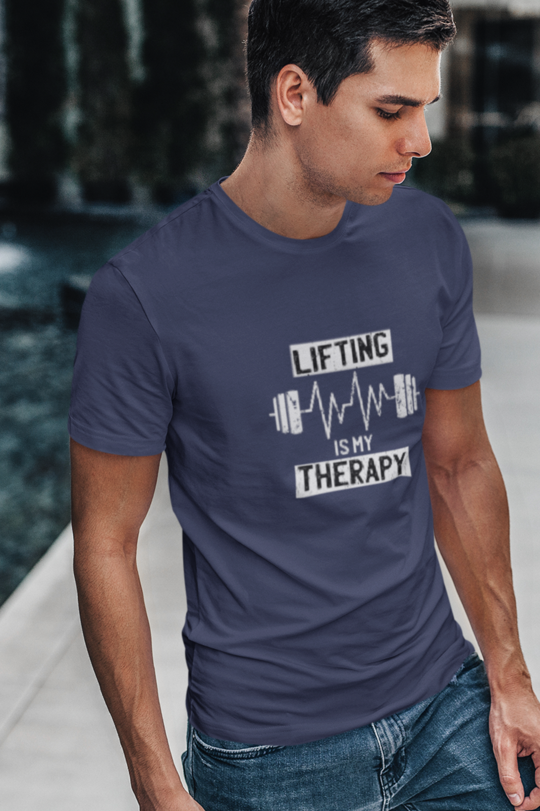 Lifting Is My Therapy Printed T-Shirt For Men - WowWaves - 12