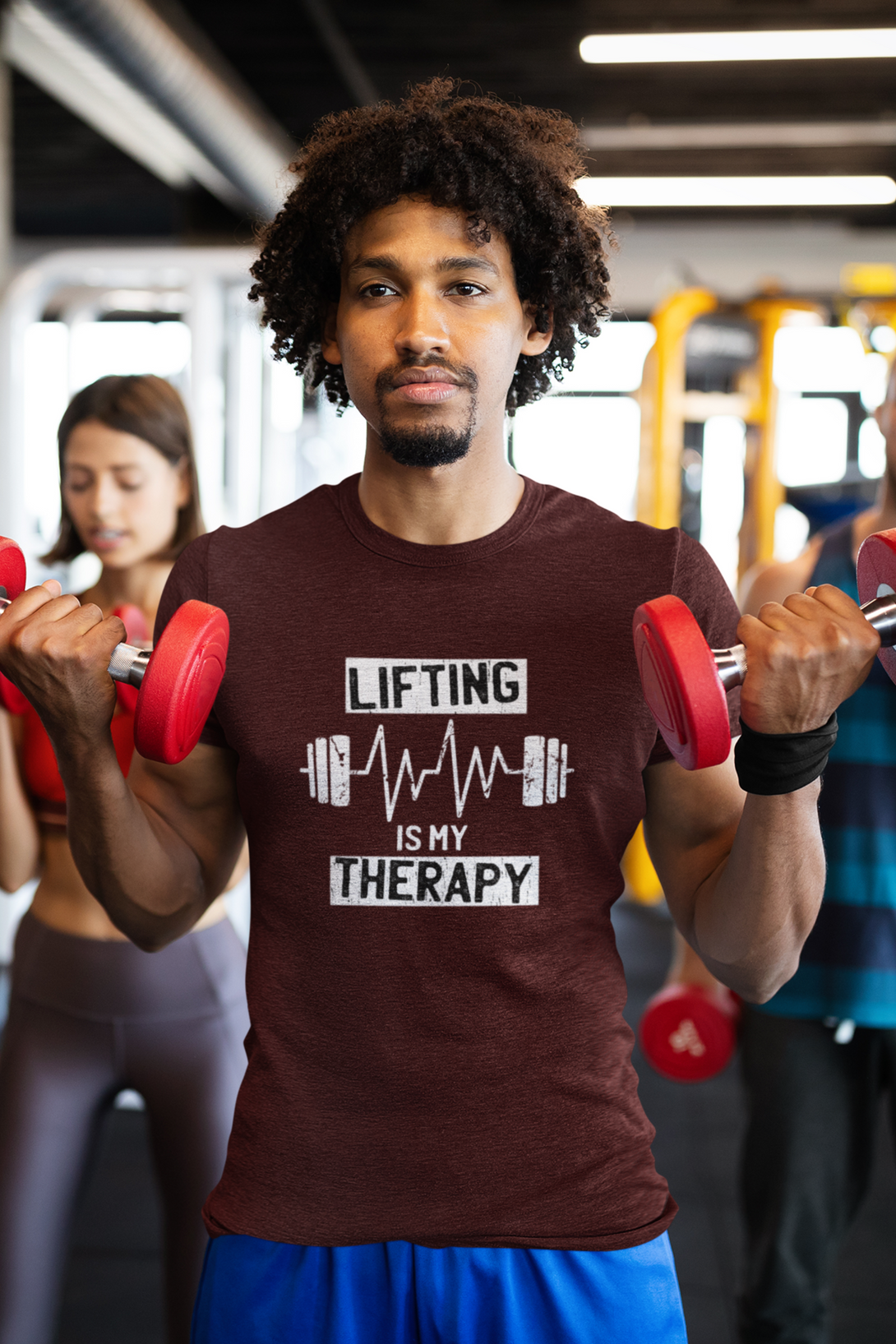 Lifting Is My Therapy Printed T-Shirt For Men - WowWaves - 7