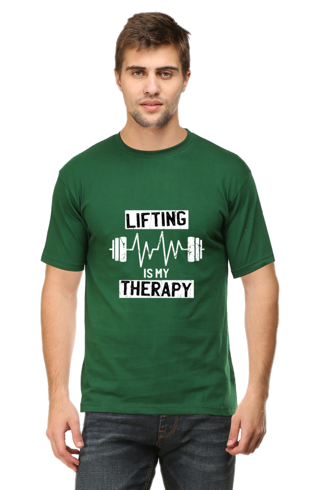 Lifting Is My Therapy Printed T-Shirt For Men - WowWaves - 14