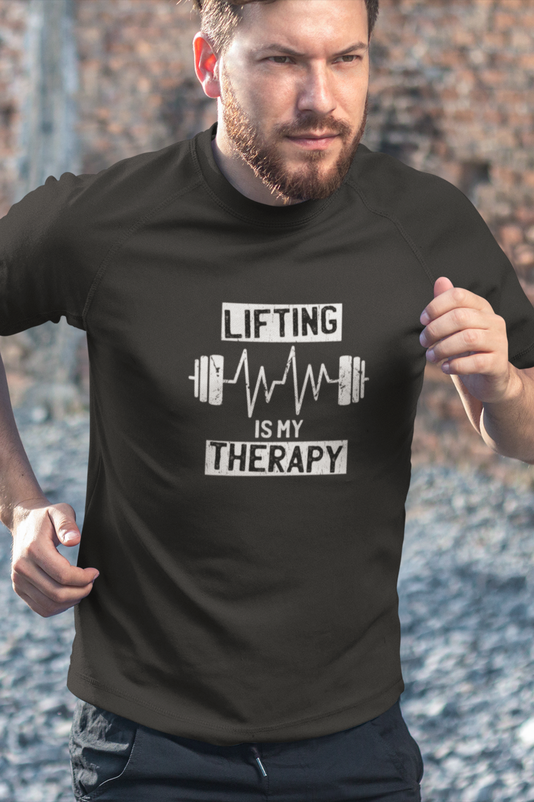Lifting Is My Therapy Printed T-Shirt For Men - WowWaves - 2