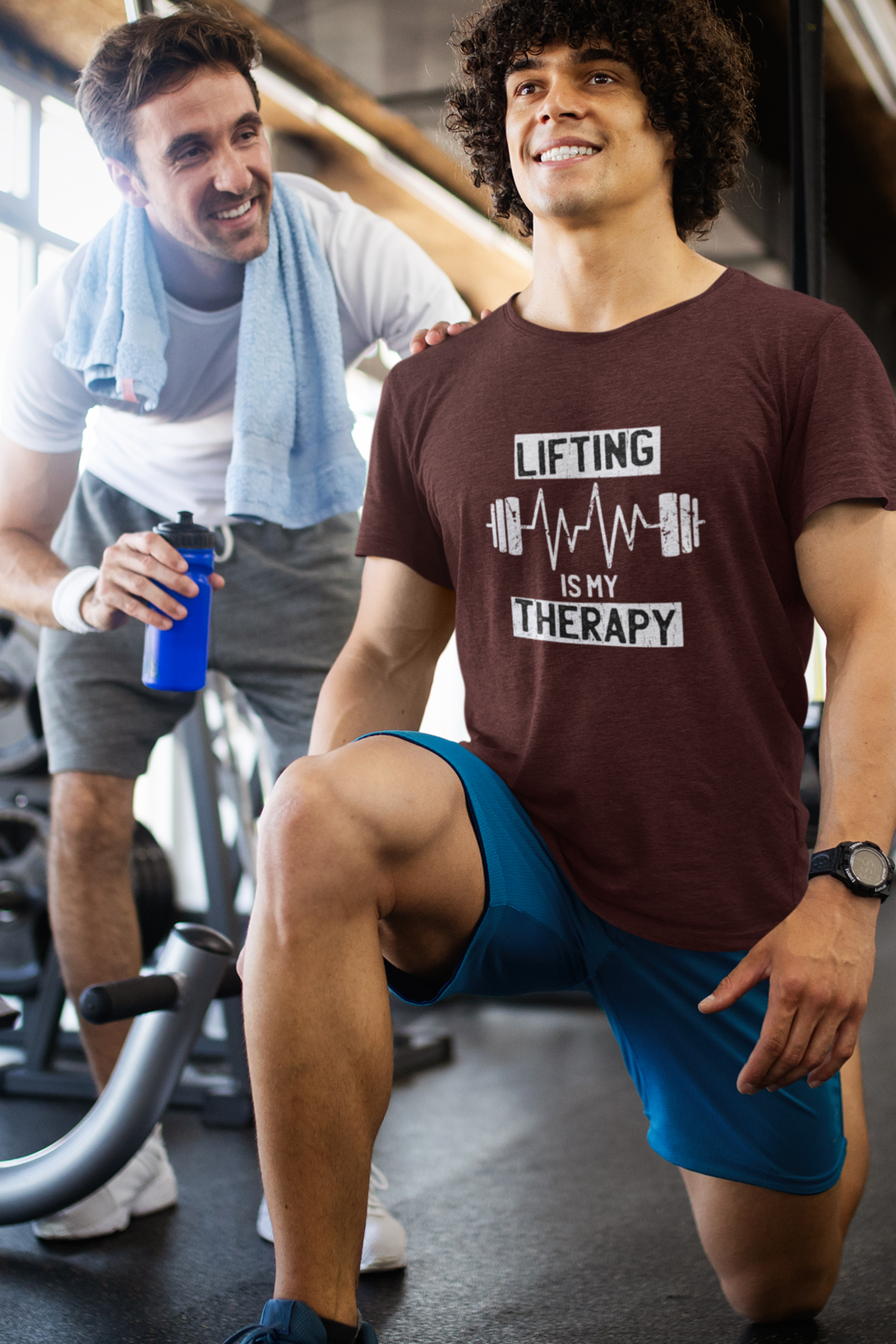 Lifting Is My Therapy Printed T-Shirt For Men - WowWaves - 8