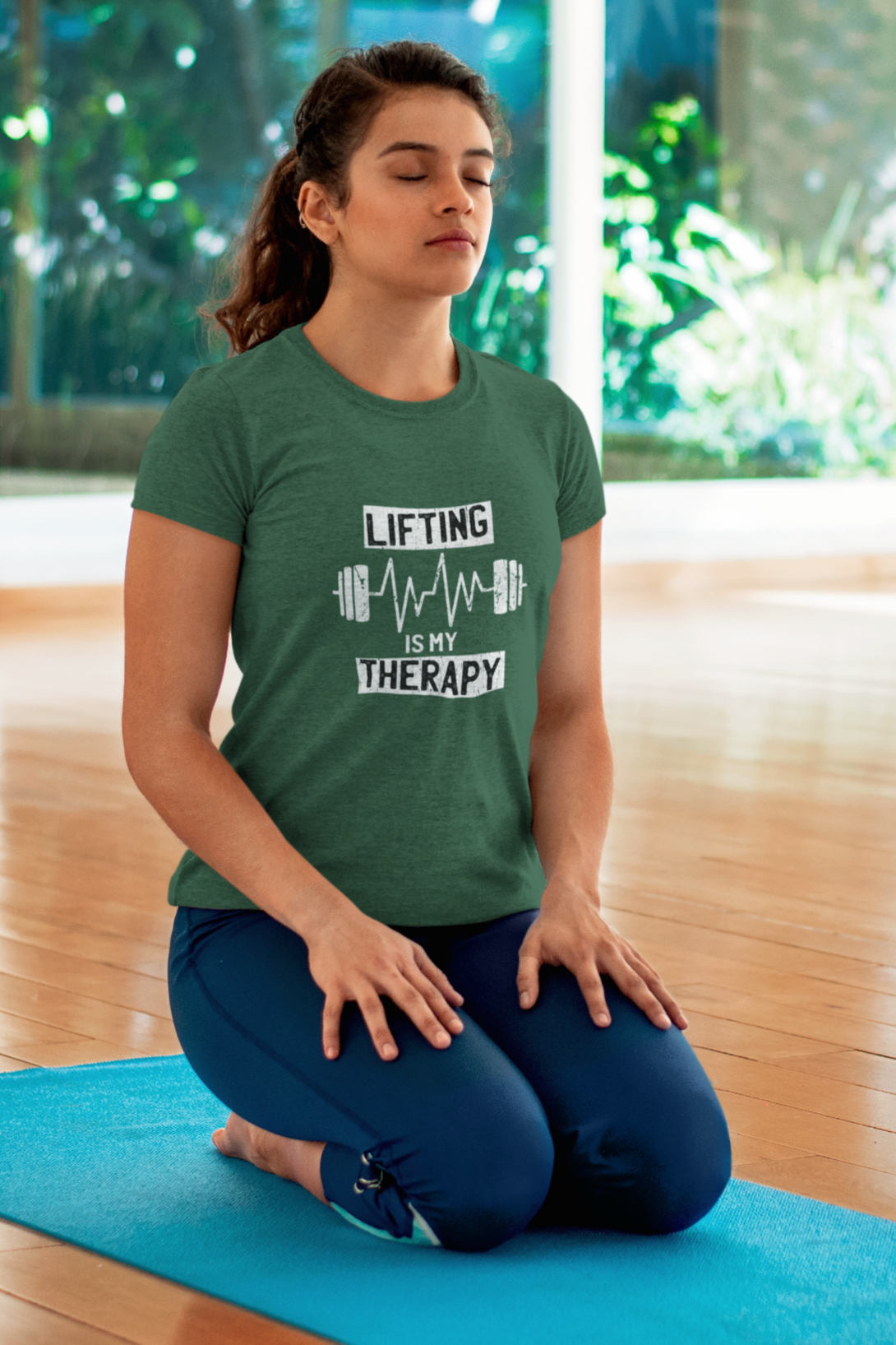 Lifting Is My Therapy Printed T-Shirt For Women - WowWaves - 2
