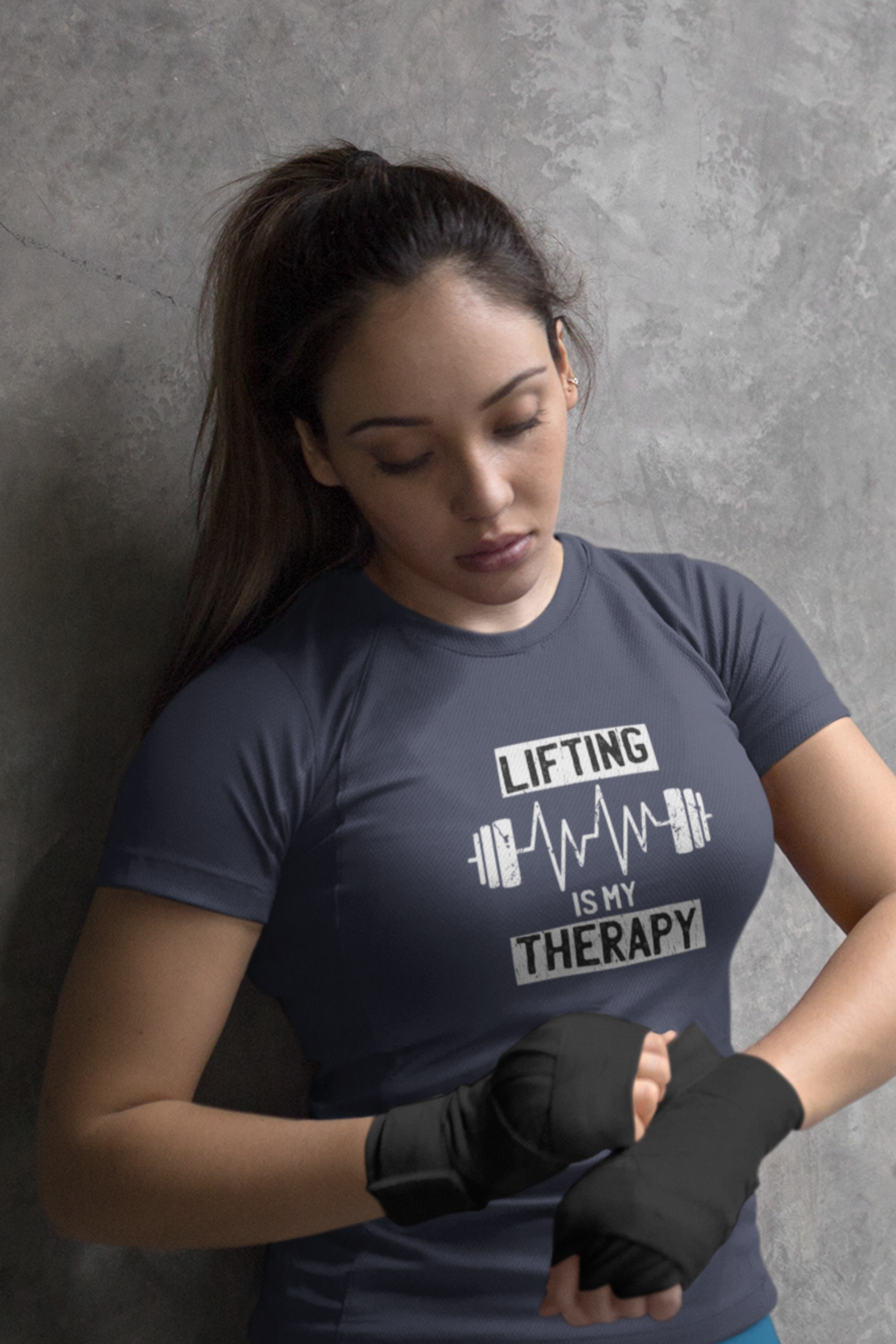 Lifting Is My Therapy Printed T-Shirt For Women - WowWaves - 8