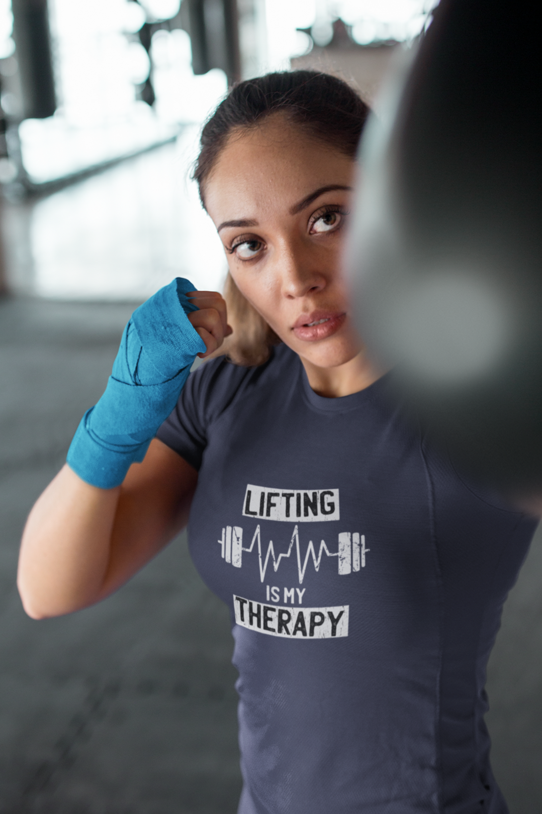 Lifting Is My Therapy Printed T-Shirt For Women - WowWaves - 9