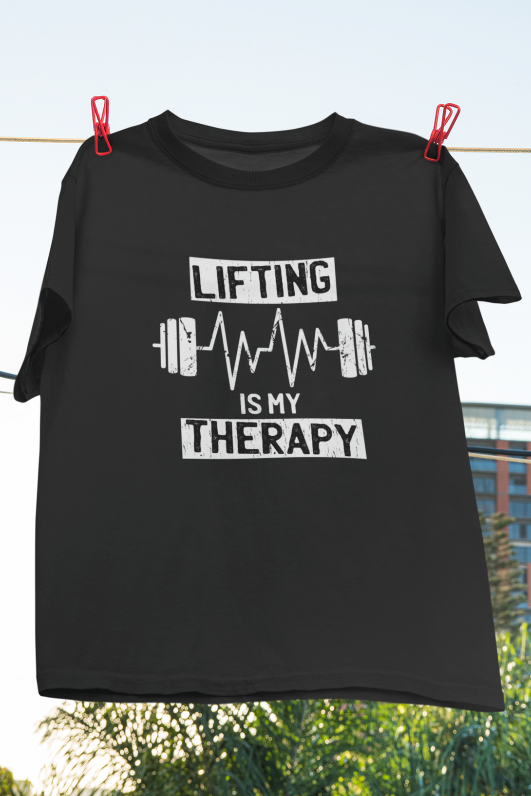 Weightlifting Therapy Printed Oversized T-Shirt For Men - WowWaves - 7