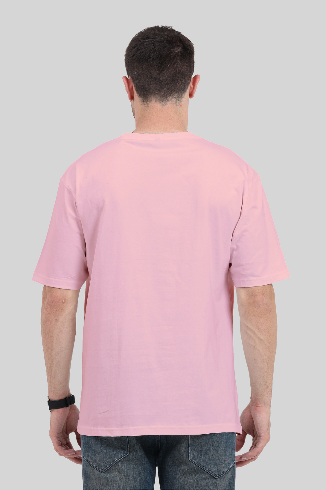 Light Pink Oversized T-Shirt For Men - WowWaves - 1