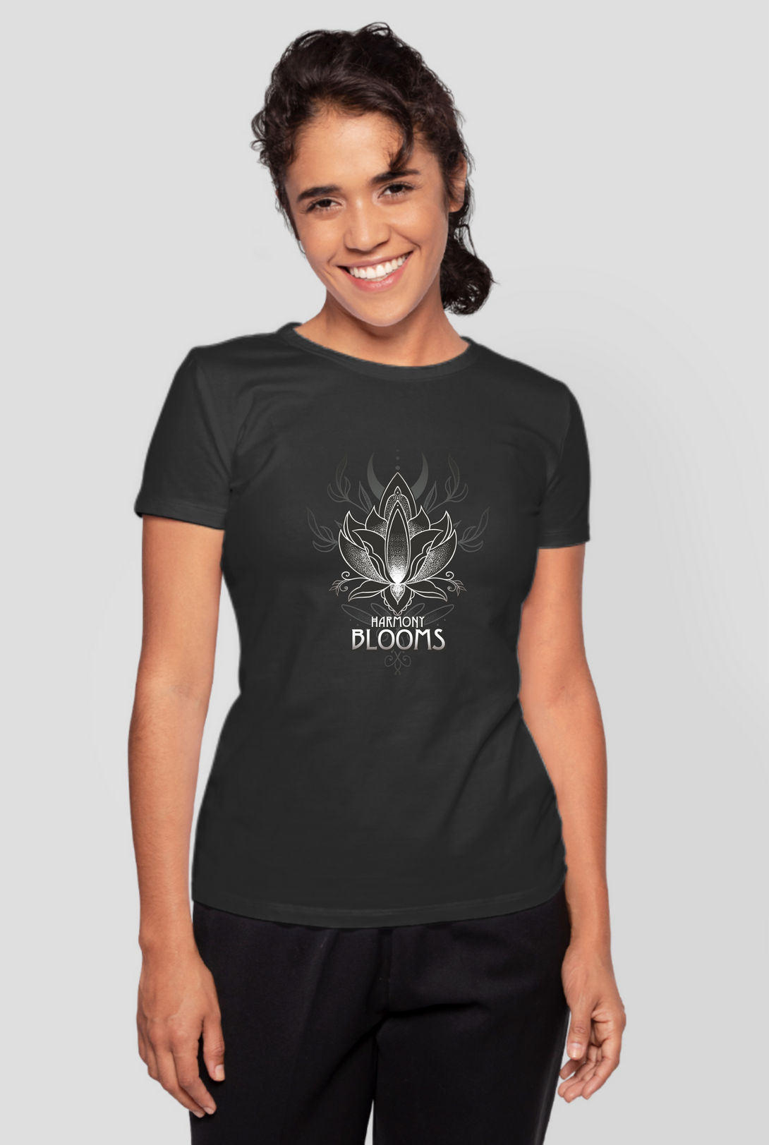 Harmony Blooms Printed T-Shirt For Women - WowWaves - 12