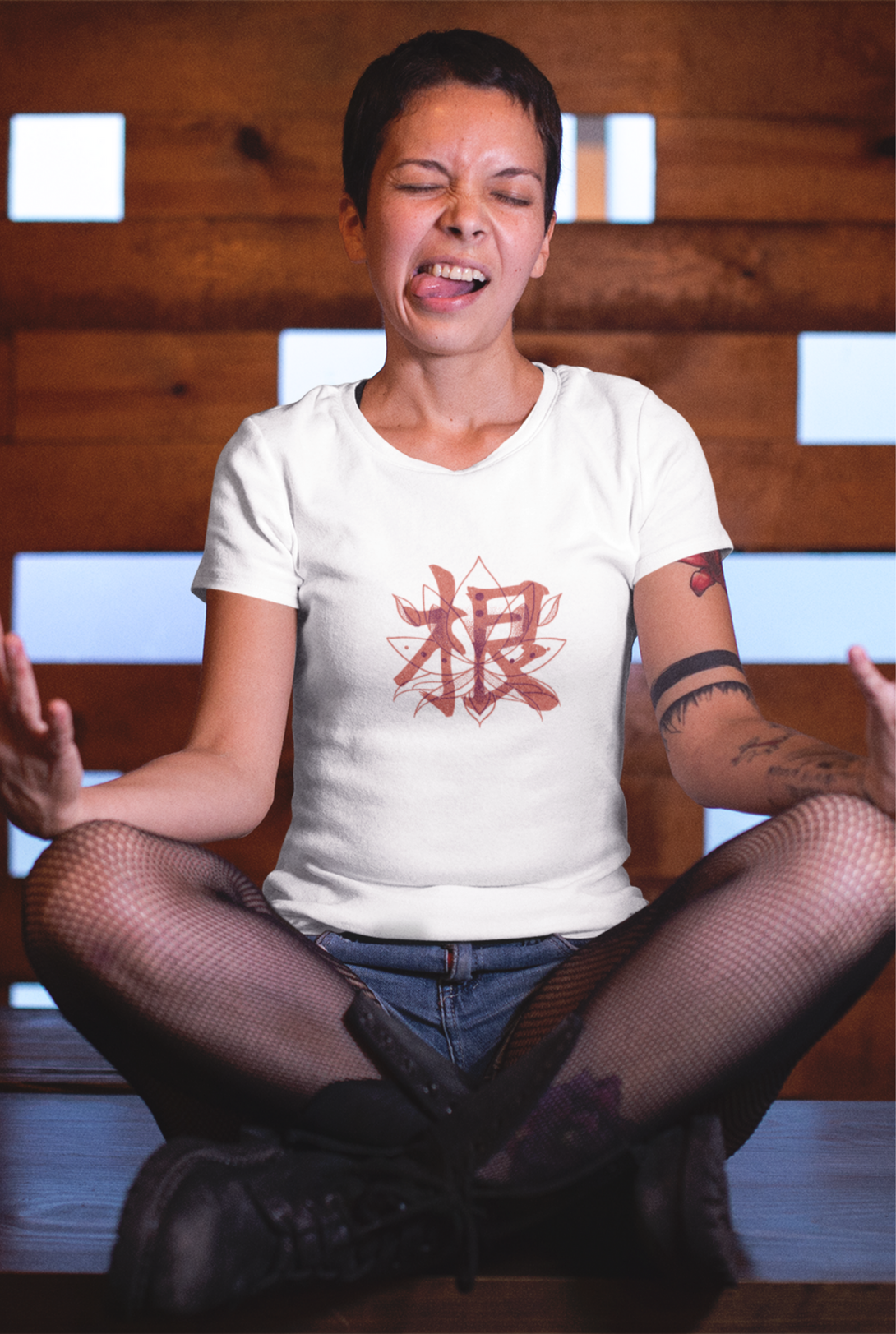 Blossom Zen Lotus Printed T-Shirt For Women - WowWaves - 9