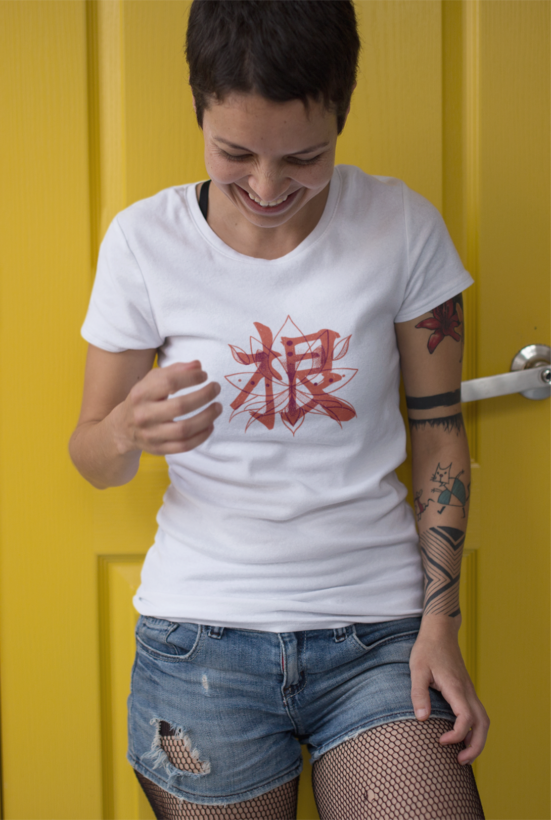 Blossom Zen Lotus Printed T-Shirt For Women - WowWaves - 2