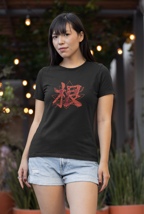 Blossom Zen Lotus Printed T-Shirt For Women - WowWaves