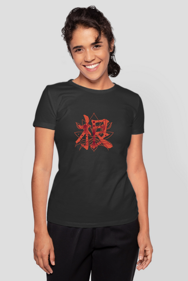 Blossom Zen Lotus Printed T-Shirt For Women - WowWaves - 10