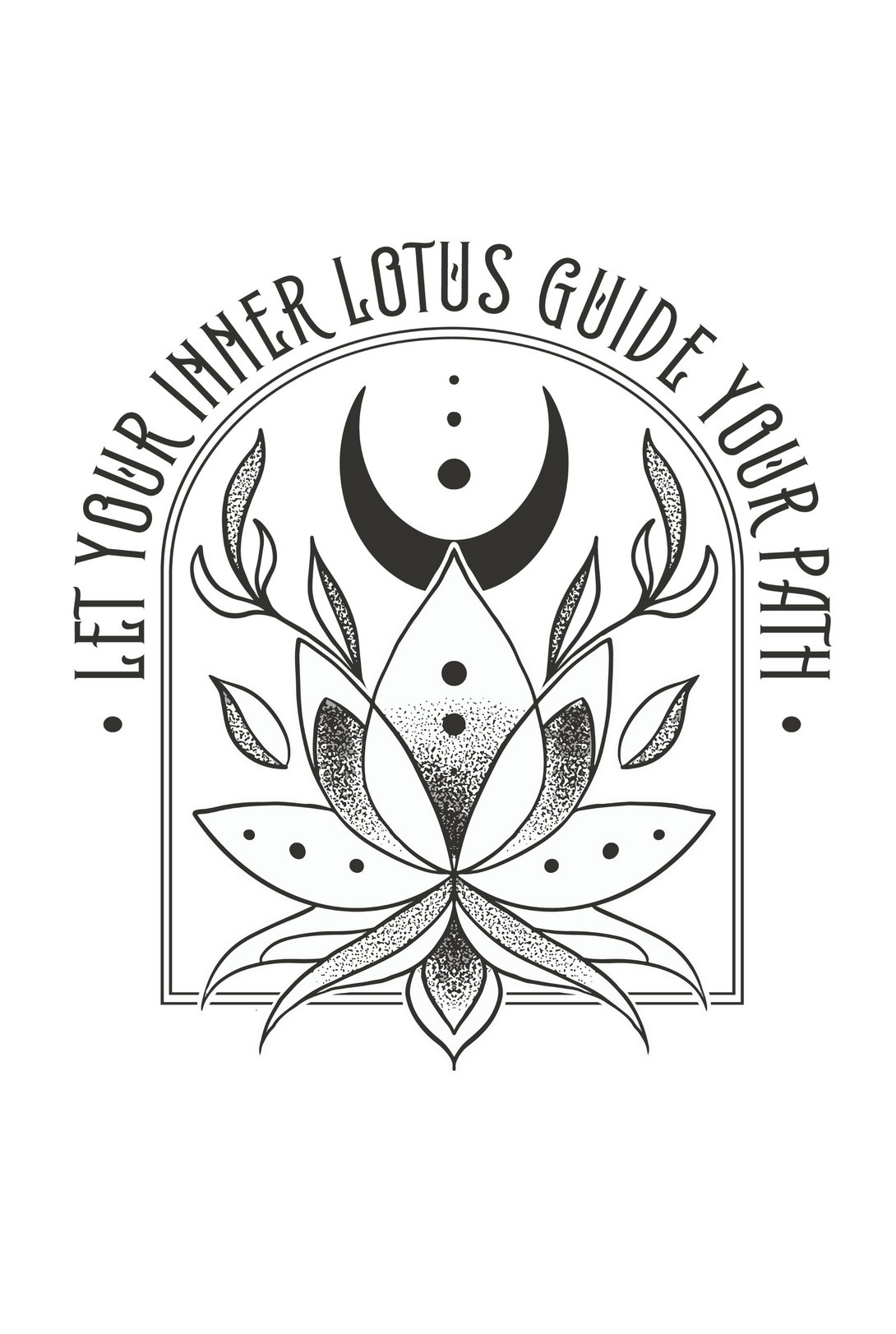 Inner Lotus Flower Printed T-Shirt For Women - WowWaves - 1