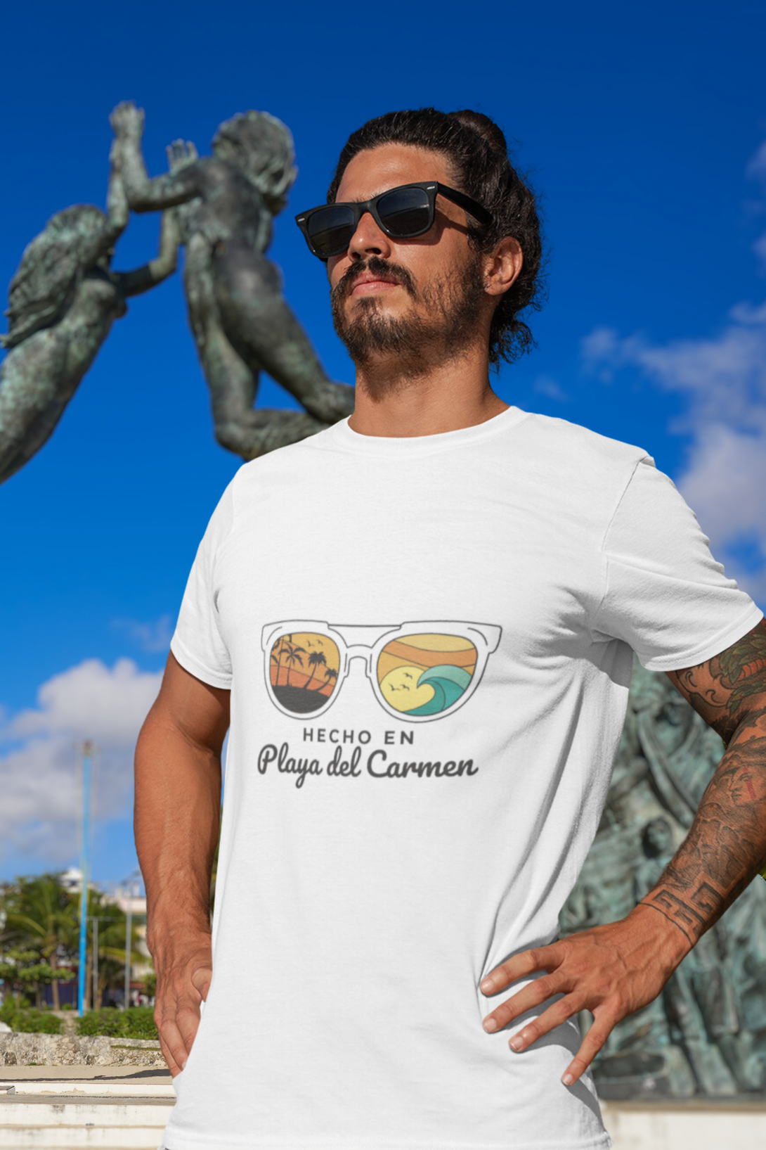Made In Playa Del Carmen Printed T-Shirt For Men - WowWaves - 3